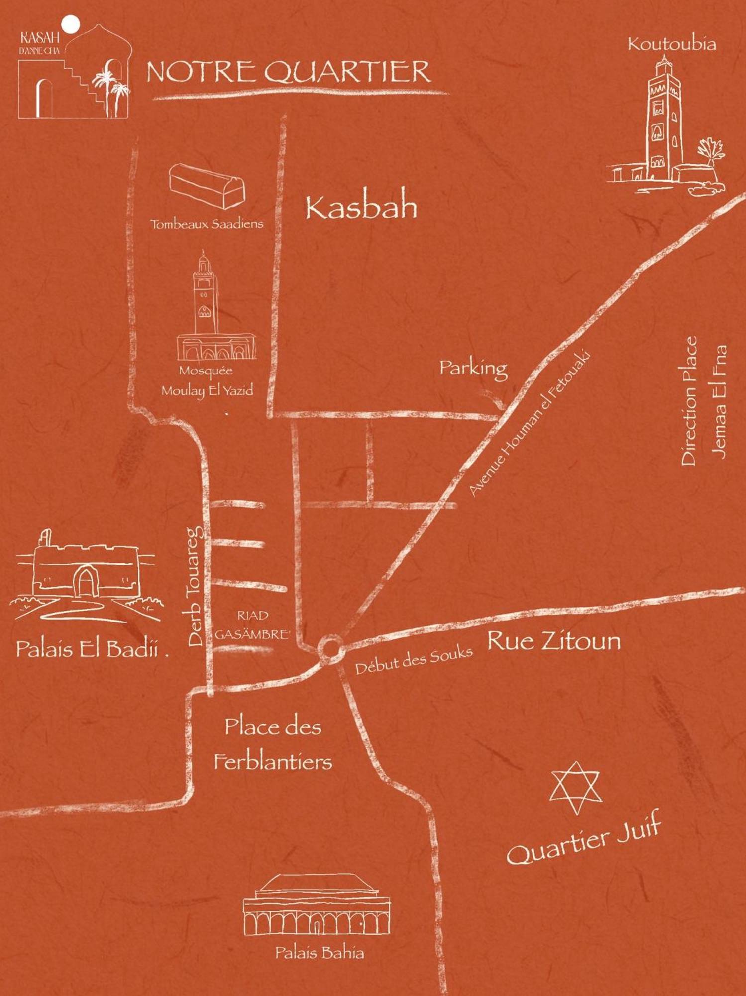 Riad Gasaembre Touareg 마라케시 외부 사진